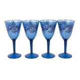 Sara Miller by Navigate Set of 4 Decorated Wine Glasses