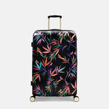 Sara Miller Large Suitcase Black Bamboo 4 Wheels