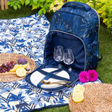 Sara Miller Peacock Parade Cooler Backpack In Navy