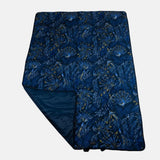 Sara Miller Peacock Parade XL Picnic Blanket In Navy