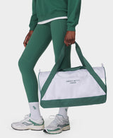 Sweaty Betty SB Canvas Duffel Bag in White/Green