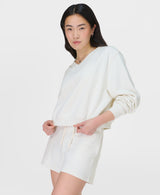 Sweaty Betty Revive Crop V-Neck in Lily White