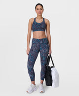 Sweaty Betty Power 7/8 Workout Leggings in Blue Aurora Print