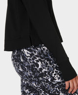 Sweaty Betty After Class Crop Sweatshirt in Black