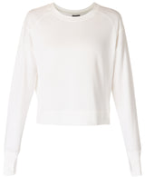 Sweaty Betty After Class Crop Sweatshirt in Lily White