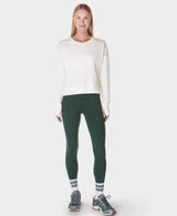 Sweaty Betty After Class Crop Sweatshirt in Lily White