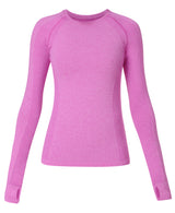 Sweaty Betty Athlete Seamless Workout Long Sleeve Top in Allium Pink
