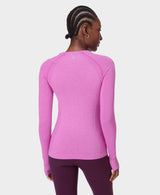 Sweaty Betty Athlete Seamless Workout Long Sleeve Top in Allium Pink