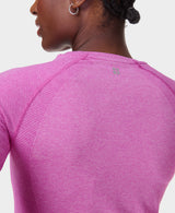 Sweaty Betty Athlete Seamless Workout Long Sleeve Top in Allium Pink