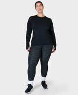 Sweaty Betty Athlete Seamless Workout Long Sleeve Top in Black