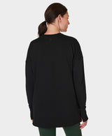 Sweaty Betty After Class Longline Sweatshirt in Black