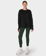 Sweaty Betty After Class Longline Sweatshirt in Black