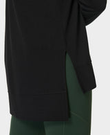 Sweaty Betty After Class Longline Sweatshirt in Black