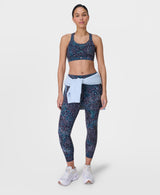 Sweaty Betty Power Medium Support Sports Bra in Blue Aurora Print