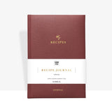 Scribble Luxury Recipe Journal In Burgundy