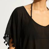 Seafolly Amnesia Kaftan In Black