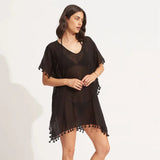 Seafolly Amnesia Kaftan In Black