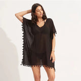 Seafolly Amnesia Kaftan In Black