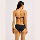 Seafolly Bandwave Bandeau Bikini Top In Black