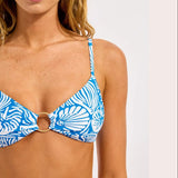Seafolly C Shells Triangle Bikini Top In Sapphire