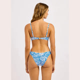 Seafolly C Shells Triangle Bikini Top In Sapphire