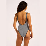Seafolly Clubhouse Tank One Piece Swimsuit In True Navy