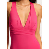 Seafolly Collective Cross Back One Piece In Raspberry