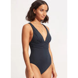 Seafolly Collective Cross Back One Piece In True Navy