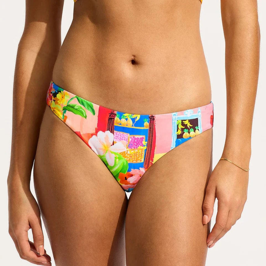 Seafolly Reversible Hipster Bikini Bottom Swimsuit Parte Inferiore, Ahoy Azzurro, 2 Donna Seafolly Reversible Hipster Bikini Bottom Swimsuit Parte Inferiore, Ahoy Azzurro, 2 Donna