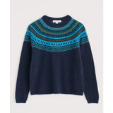 Seasalt Annik Fair Isle Jumper In Cyan