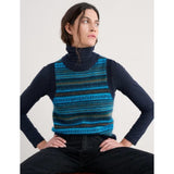 Seasalt Annik Fair Isle Vest In Modernist Cyan Multi