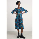Seasalt April Jersey Dress In Floating Fronds Maritime