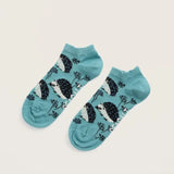 Seasalt Arty Organic Cotton Trainer Socks In Hedgehog