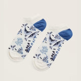 Seasalt Arty Trainer Socks In Harbour Seals Chalk