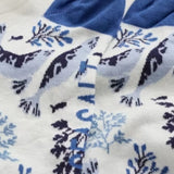 Seasalt Arty Trainer Socks In Harbour Seals Chalk