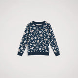 Seasalt Bright Wave Printed Organic Cotton Sweatshirt In Dark Lugger