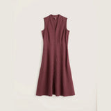 Seasalt Carved Wood Linen Sleeveless Dress In Cacao