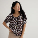 Seasalt Ceanothus Half-Sleeve Scoop Neck Top In Cosmos Chalk
