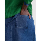 Seasalt Dovetail A-Line Skirt In Mid Wash Tide