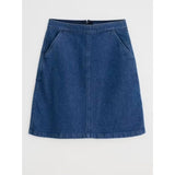 Seasalt Dovetail A-Line Skirt In Mid Wash Tide