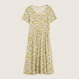 Seasalt Enor Fit-and-Flare Dress In Inked Cosmos Avocado