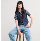 Seasalt Erica Linen Blend Waistcoat In Martime