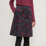 Seasalt Ferry Crossing Skirt Lino Seadweed Magpie