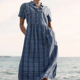 Seasalt Fleet Checked Midi Dress