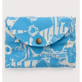 Seasalt Foldaway Canvas Shopper In Patchwork Blue Lagoon