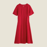 Seasalt Grass Wave Linen Midi Dress in Boat Red