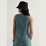 Seasalt Lighthouse Station Linen Vest In Sardine