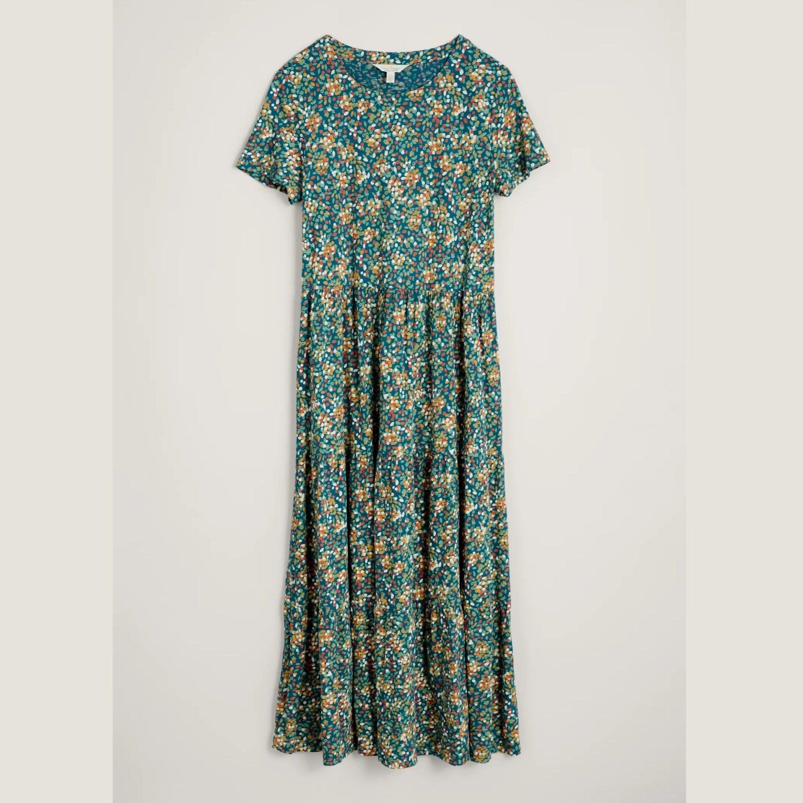seasalt green dress Seasalt Line Strokes Short Sleeve Dress