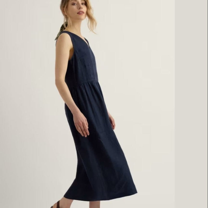 Seasalt Lowland Heather Sleeveless Dress In Navy Seasalt Lowland Heather Sleeveless Dress In Navy