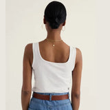 Seasalt Mabe Fitted Organic Cotton Rich Vest In Salt
